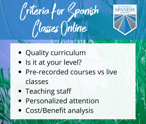 choose the right spanish classes online for you
