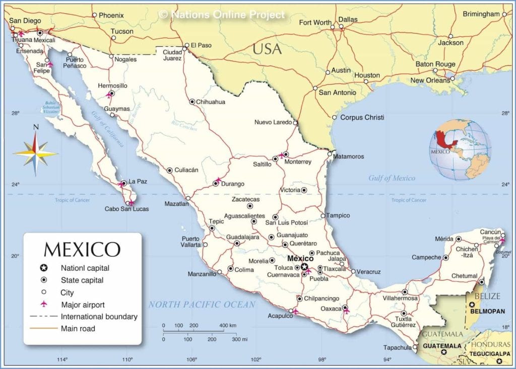 Mapa México countries that speak Spanish