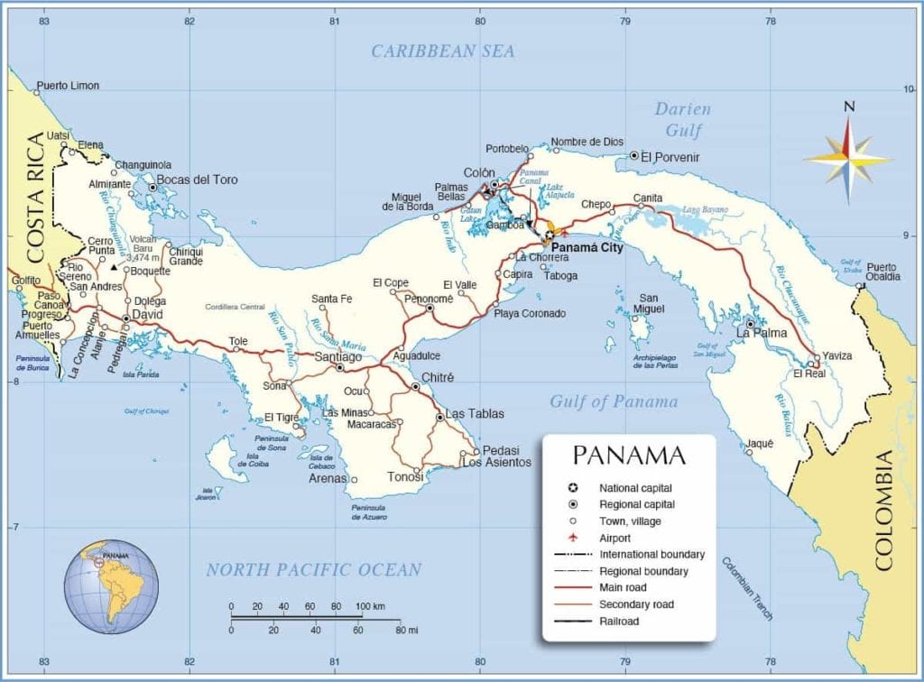 Mapa Panamá
