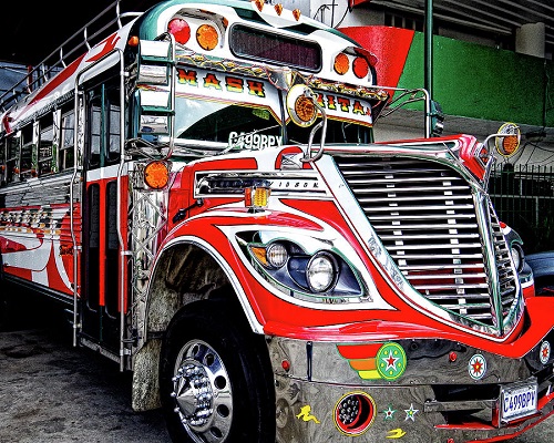 chicken bus (in) Guatemala