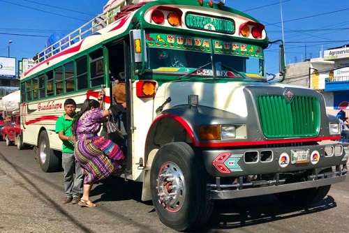 chicken bus (in) Guatemala
