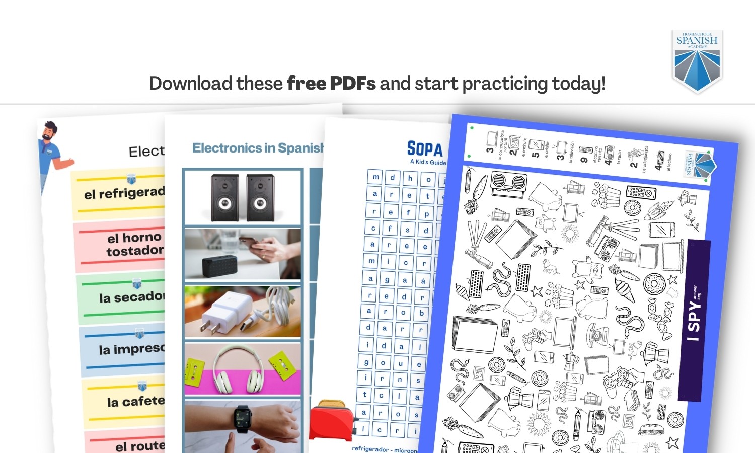 Electronics Terms and Vocabulary (Free Spanish Lessons for Kids)