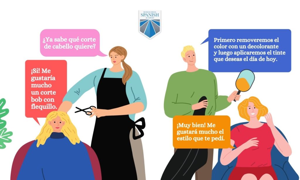 beauty salon in Spanish conversations
