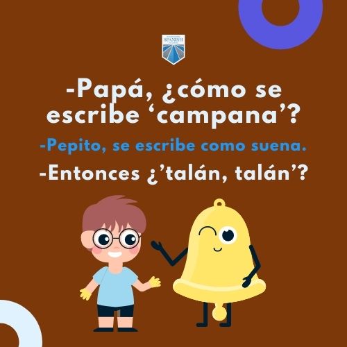funny jokes for kids in Spanish image example