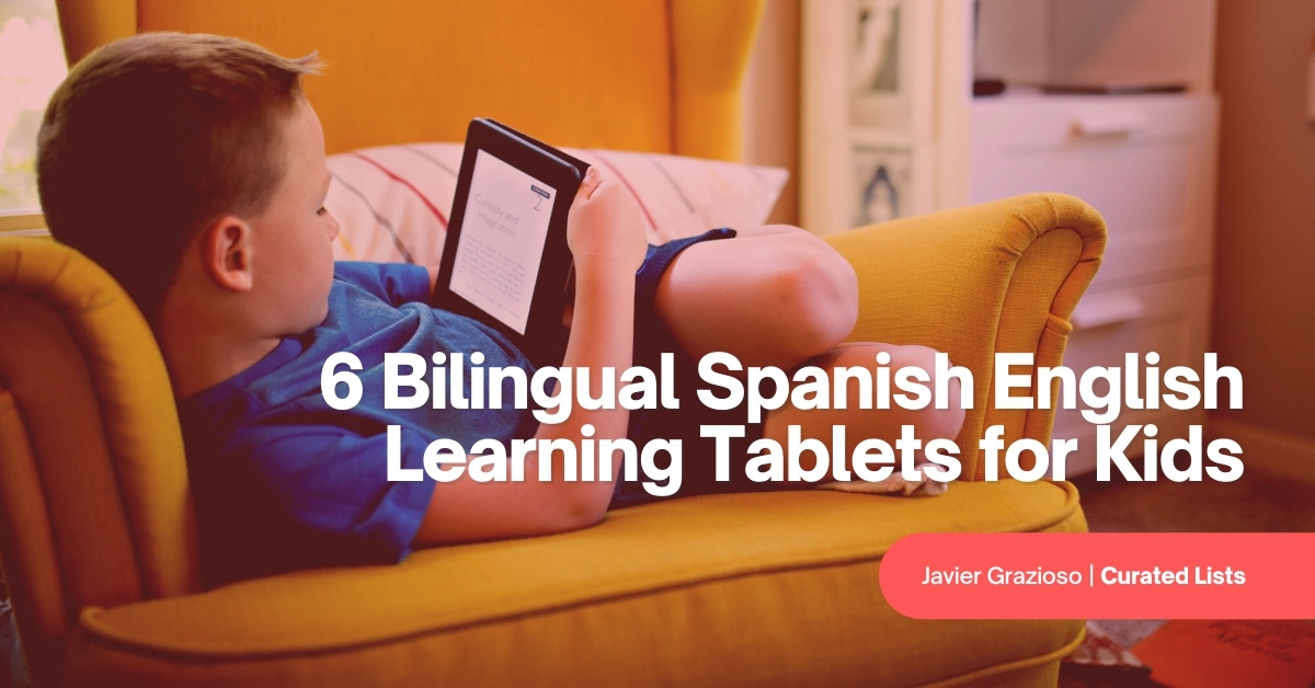 Spanish-English Tablet/Bilingual Educational Toy for Children with LCD Screen Display VGEBY1 English Spanish Study Learning Pad