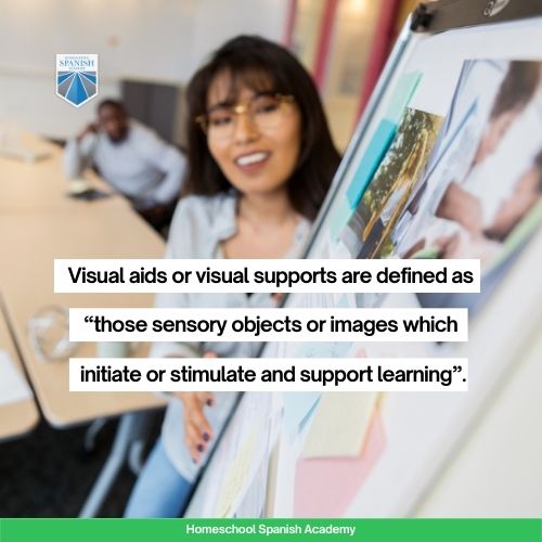 Researchers have defined visual aids or visual supports in the classroom as “those sensory objects or images which initiate or stimulate and support learning”