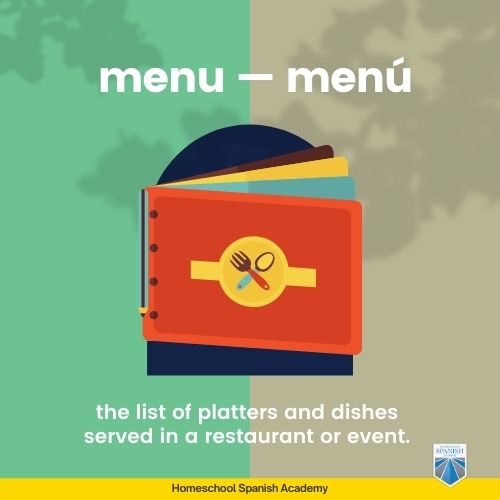 Menu — menú