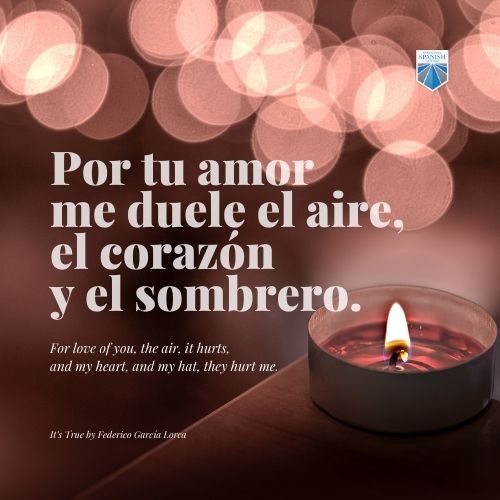Es verdad image example of Spanish love poems