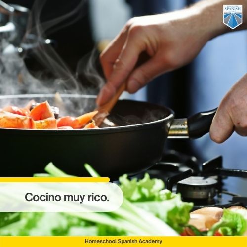 Cocino muy rico.

