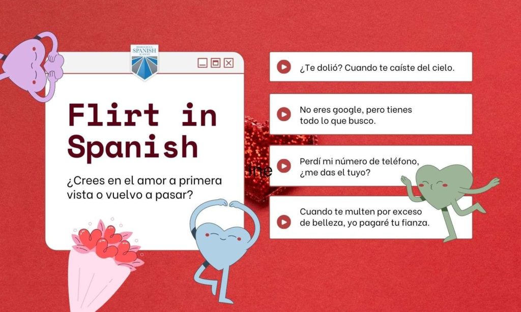 How to Flirt with Someone in Spanish infographic