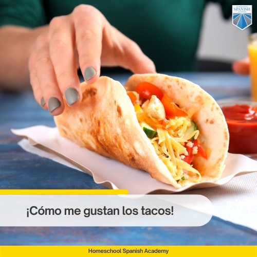 Image example: ¡Cómo me gustan los tacos!
