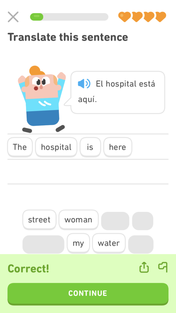 apps for learning Spanish - Duolingo