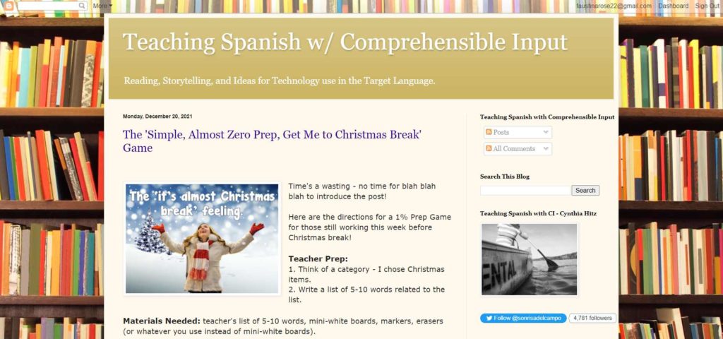 Teaching Spanish with Comprehensible Input - teacher blogs