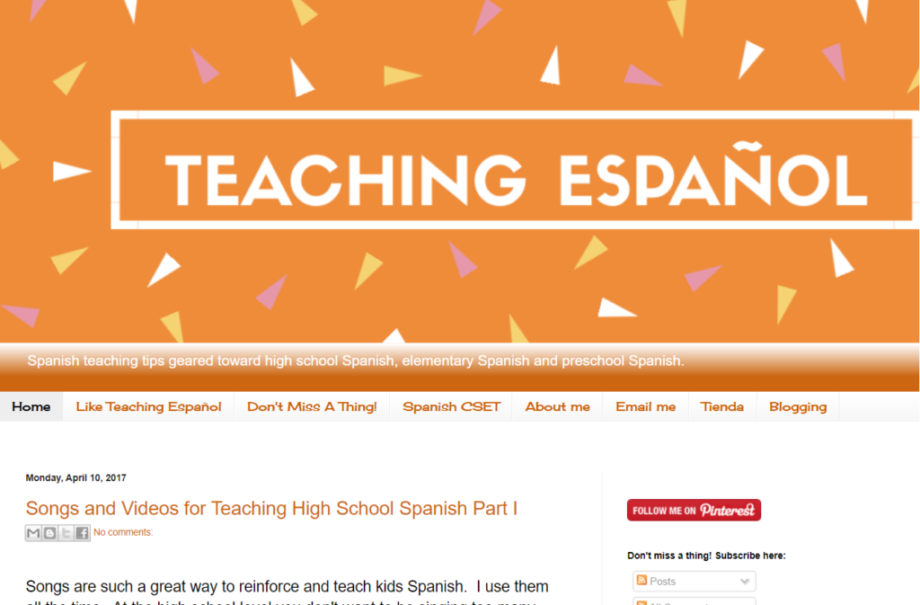 Teaching Español - teacher blogs
