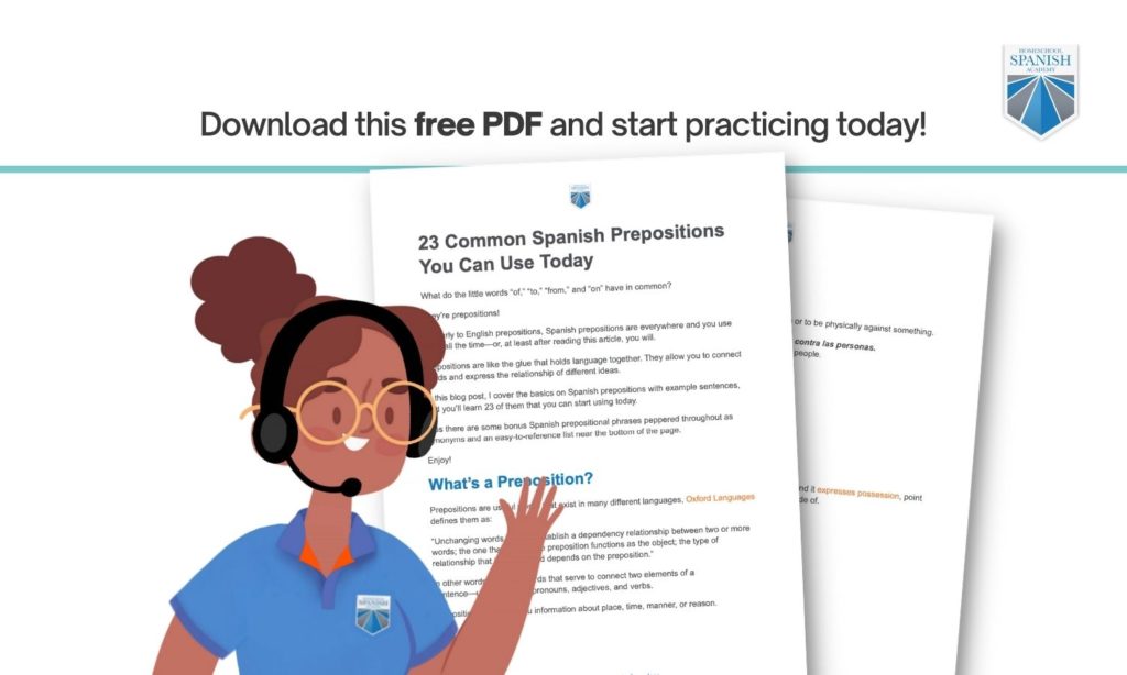 23 Common Spanish Prepositions You Can Use Today download preview