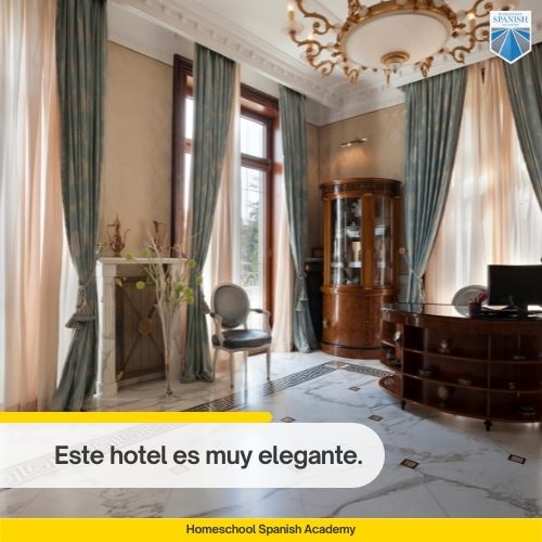 Este hotel es muy elegante.