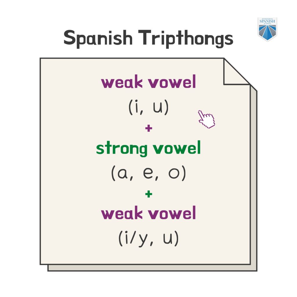 Spanish Triphthongs infographic