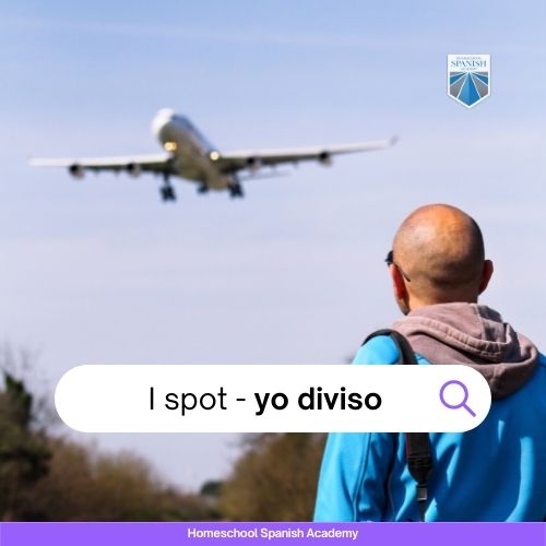 Yo diviso image example - five senses in Spanish