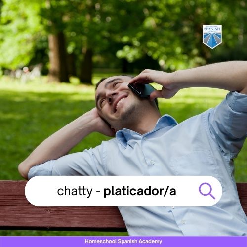 platicador image example - five senses in Spanish