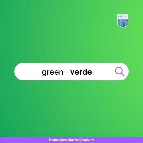 Earth day in Spanish - verde