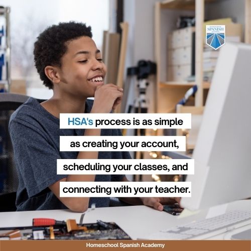 HSA's process is as simple as creating your account, scheduling your classes, and connecting with your teacher.  