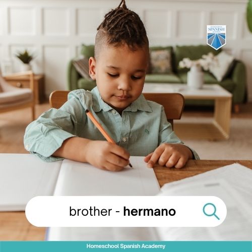 hermano - Spanish words to teach your child