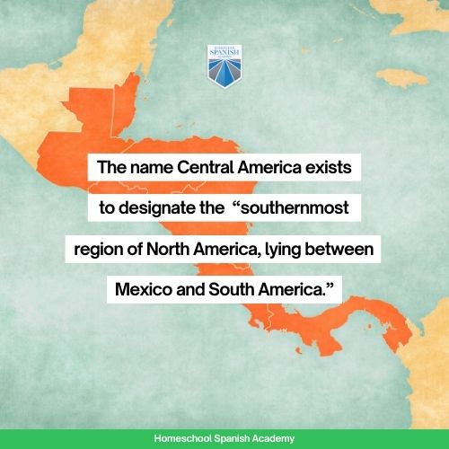 The name Central America exists to designate the “southernmost region of North America, lying between Mexico and South America.” 