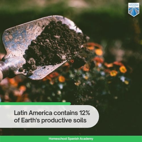 Latin America contains 12% of Earth's productive soils
