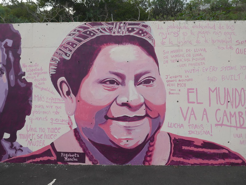 Rigoberta Menchu graffiti