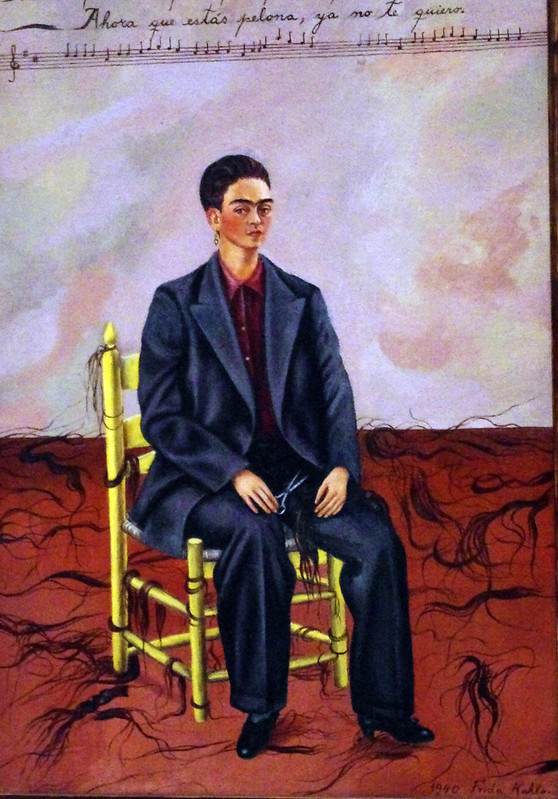 Frida Kahlo: Self Portrait with Cropped Hair
