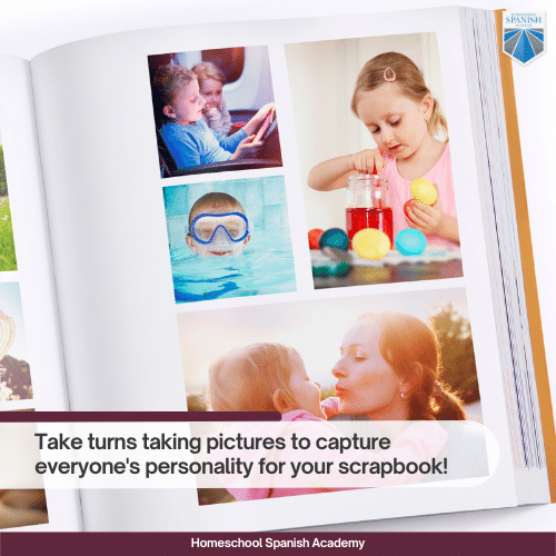 Take turns taking pictures to capture everyone's personalities in your scrapbook of vacation memories!